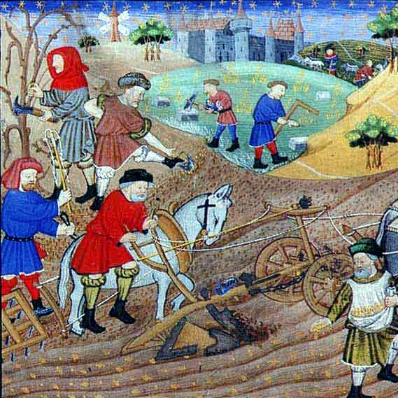 Travaux agricoles au Moyen Âge